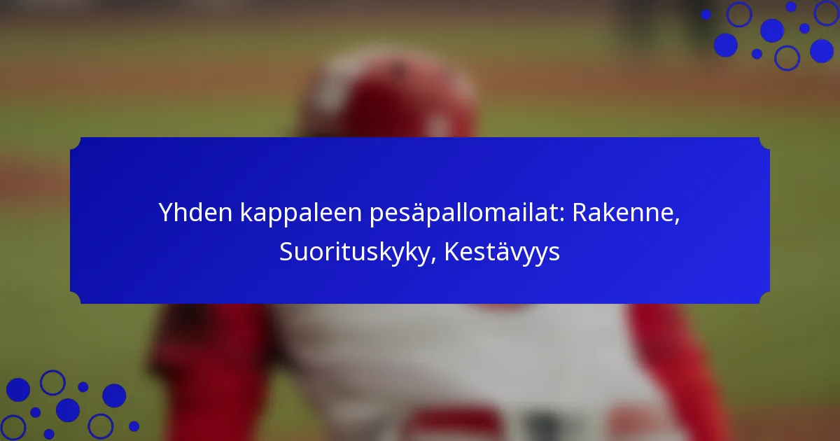 Yhden kappaleen pesäpallomailat: Rakenne, Suorituskyky, Kestävyys
